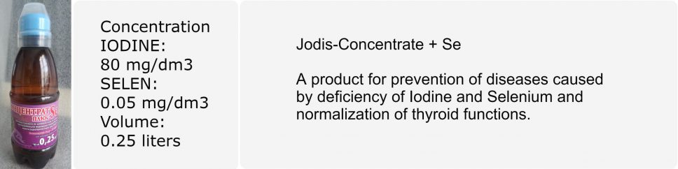 Jodis-Concentrate 80 plus Se mg/dm3